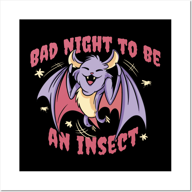 At night to be an Insect for those who appreciate Bats. Wall Art by Graphic Duster